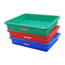 Deals, Discounts & Offers on  - Wonder Plastic Exel Large Ractangular Multipurpose Organising & Storage Tray Set, 3 Pc Set, Red Blue Green Color, Made In India, Kbs01794