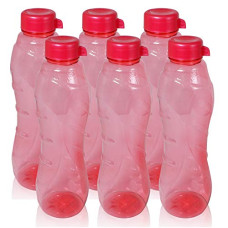 Deals, Discounts & Offers on  - Wonder Plastic Prime Slim Fridge Bottle Set, 6 Pcs Bottle 1000 ml, Red Color, Made in India