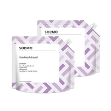Deals, Discounts & Offers on Health & Personal Care - Amazon Brand - Solimo Handwash Liquid Refill, Lavender - 1500 ml X 2
