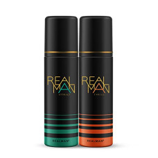 Deals, Discounts & Offers on Beauty Care - Real Man Thrill & Attract Deodorant, Strong Mens Body Spray, Long Lasting Fragrance, 200ml Each (Pack of 2)