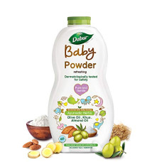 Deals, Discounts & Offers on Baby Care - Dabur Baby Powder: Talc and Asbestos Free | With Oat Starch, Arrowroot Powder & Amba Haldi | Hypoallergenic & Dermatologically Tested with No Paraben & Phthalates - 150 g