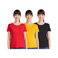 Deals, Discounts & Offers on Women - [Size S] honeysuckle by Cotton Colors Women's Classic T-Shirt (Pack of 3)