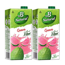 Deals, Discounts & Offers on  - B Natural Guava Juice, Goodness of fiber, 1 litre (Pack of 2)