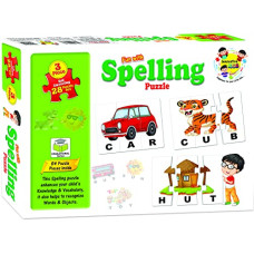 Deals, Discounts & Offers on  - Educational Spelling Puzzle, 3 Self Correcting 28 Pieces Puzzle Set