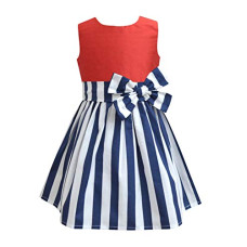 Deals, Discounts & Offers on  - [Size 3-6M] A.T.U.N. (ALL THINGS UBER NICE) Girl's Cotton Blend Fit and Flare Knee-Length Casual Dress