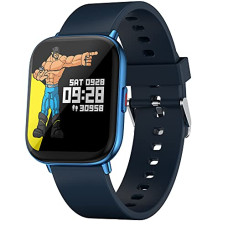 Deals, Discounts & Offers on Mobile Accessories - Zebronics Zeb-FIT5220CH Smart Fitness Watch, 2.5D Curved Glass 4.4cm Large Square Display, Metal Body, Dual Menu UI, 7-Day Data Storage, 8 Sports Mode, SpO2, BP & HR Monitor, (Blue)