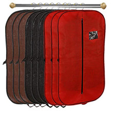 Deals, Discounts & Offers on  - Kuber Industries Embossed Design 9 Pieces Foldable Non Woven Men's Coat Blazer Cover (Red & Black & Brown) -CTKTC042332
