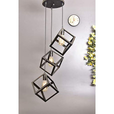 Deals, Discounts & Offers on  - tu casa HG-38 220Watts Pendant Light, Black, Square