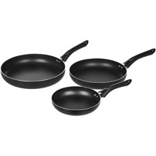 Deals, Discounts & Offers on Cookware - Amazon Basics Non-Stick 3-Piece Fry Pan Set (8, 10 & 12 Inch)