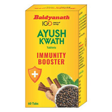 Deals, Discounts & Offers on  - Baidyanath Ayush Kwath Tablets - Immunity Booster (Tulsi, Dalchini, Sonth, Krishna and Marich)- 60 Tablets