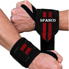 Deals, Discounts & Offers on  - SPANCO Wrist Wrap (1 Pair) 14 Inch Long, Wrist Supporter for Gym, Wrist Wrap, Hand Band with Adjustable Size Strap & Thumb Loop