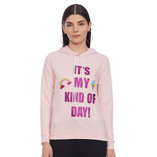 Deals, Discounts & Offers on Women - [Size M] A.T.U.N. (ALL THINGS UBER NICE) Women's Cotton Hooded Neck Sweatshirt (WSWT CHP_Pink_M)