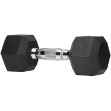 Deals, Discounts & Offers on  - AmazonBasics Rubber Encased Hex Dumbbell Weight - 14 x 6.3 x 5.5 Inches, 18 kg