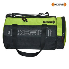 Deals, Discounts & Offers on  - Kore FUSION-5.1 Gym Bag with One side Pocket, One side Ventilated Mesh and Carry Handels (Green/Black)