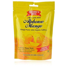 Deals, Discounts & Offers on Vegetables & Fruits - Nature's First Alphonso Mango Pulp / Puree, 300 Grams (Pack of 6)