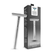 Deals, Discounts & Offers on Personal Care Appliances - Bombay Shaving Co Silver Metal Precision Safety Razor System with Feather Blades | Men's Gift Set | Shaving Razor for Men | Safety Razor