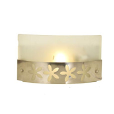 Deals, Discounts & Offers on  - tu casa (BL-05) 220W Floral Stainless Steel and Translucent Glass Bathroom Light with B-22 Holder (Clear, Translucent, Bulb Not Included)