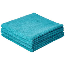 Deals, Discounts & Offers on Home Improvement - Amazon Brand - Presto! Thick Microfibre Cleaning Cloth, 40 x 40 cm, 330 GSM, Set of 4, Green (preshivtex0017)