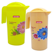 Deals, Discounts & Offers on  - Wonder Plastic Vijay Jug Set, 2 pc jug 2 LTR, Yellow Green Color, Made in India, KBS01182