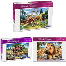 Deals, Discounts & Offers on  - Frank Dinosaur Country Puzzle, Multicolor (250 Pieces)|in Africa Puzzle For 8 Year Old Kids and Above|Lion Family Puzzle, Multicolor (250 Pieces)