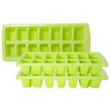 Deals, Discounts & Offers on  - Wonder Plastic Prime Keroline Small Fridge Ice Tray Set, 3 pc Ice Tray with 14 Cube, Green Color