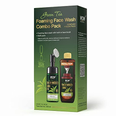 Deals, Discounts & Offers on Beauty Care - WOW Skin Science Green Tea Foaming Face Wash Combo Pack- Consist of Foaming Face Wash with Built-In Brush & Refill Pack - No Parabens, Sulphate, Silicones & Color - Net Vol. 350mL