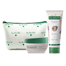 Deals, Discounts & Offers on Beauty Care - Palmolive Hydrating Range with Beauty Pouch | Gel Facewash 100 ml and Face Masque 100 ml combo, with 100% natural unique blend of Multani Mitti and Lavender Essential Oil - Suitable