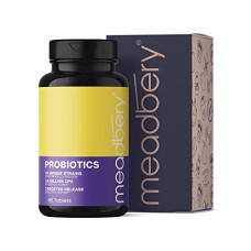 Deals, Discounts & Offers on  - Meadbery Probiotics 24 Billion Cfu For Women Men And Adults Natural Shelf Stable Probiotic Supplement With Delayed Release Nano Technology Organic Probiotic Acidophilus Probiotic 60 Tablets