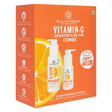 Deals, Discounts & Offers on Beauty Care - Bella Vita Organic Vitamin C Skincare Duo Box with Face Wash 100 ml and Face Cream 50 ml For Anti Pigmentation, De tan Removal, Glowing, Hydrating Skin & Even Skin Tone