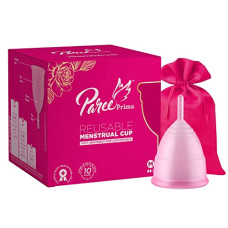 Deals, Discounts & Offers on Health & Personal Care - Paree Prima Reusable Menstrual Cup Medium Size with Protection Pouch| Medical Grade Silicon | Super Soft, Rash & Leak Free | Upto 10 Hour Protection | FDA Approved