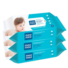 Deals, Discounts & Offers on Baby Care - Mee Mee Baby Gentle Wet Wipes with Aloe Vera extracts, 72 counts, Pack of 3