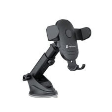 Deals, Discounts & Offers on Mobile Accessories - Portronics Clamp M2 Adjustable Car Mobile Phone Holder Stand, 360 Rotational, Strong Suction Cup, Compatible with 4 to 6 inch Devices(Black)