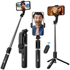 Deals, Discounts & Offers on Mobile Accessories - WeCool S2 Bluetooth Extendable Selfie Stick with Wireless Remote, 103 Cms Long Selfie Stick