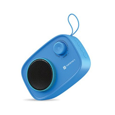 Deals, Discounts & Offers on Electronics - Portronics Pixel 2 Wireless Bluetooth Portable Speaker with Micro SD, 3.5mm Aux, 3W Output, Retro Volume Knob(Blue)