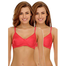 Deals, Discounts & Offers on Women - Clovia Women's Pack of 2 Cotton Rich Non-Padded Wirefree T-Shirt Bra in Multicolor