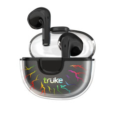 Deals, Discounts & Offers on Headphones - Truke BTG Alpha True Gaming Earbuds with 40ms Low Latency Mode, 7 RGB LEDs, Instant Pairing Technology, AAC Codec, Upto 48H Playtime, Dual-Mic ENC, 10mm Dynamic Speakers, Bluetooth 5.3, IPX4 (Black)