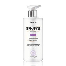 Deals, Discounts & Offers on Beauty Care - Dermafique Night Replenish Body Serum, Body Lotion For All Skin Types, Night Regeneration, 30x Vitamin E, Deeply hydrates and moisturizes, Repairs Skin Cell Damage, dermatologist tested (300 ml)