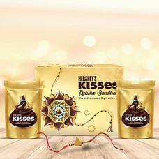 Deals, Discounts & Offers on  - HERSHEY'S Kisses Chocolate Rakhi Gift Pack- Milk Variant | with Special Kisses-Shaped Rakhi | 1 Gift Hamper (2*100gm Pack)+ Rakhi|| Celebration Gift Pack