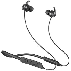 Deals, Discounts & Offers on Headphones -  COSTAR Mateband Bluetooth Wireless Neckband Earphones - 24H Playtime, Dual Equalizer Bass Boost Drivers, 20 Mins Charge, Magnetic Instant Connection - Comfortable Lightweight in Ear Earphones with Mic, Type C charging, IPX5 Sweatproof (Active Black)