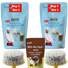 Deals, Discounts & Offers on  - BOGATCHI Whipping cream For cake, Whipping Cream Powder, Whipped Cream, Premium Whipping cream Powder, Rich Whipping cream|FREE One Extra Whipping Cream Powder(50g)+ Chocolate Sprinkler(25g)