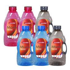 Deals, Discounts & Offers on  - Wonder Plastic Maxo 1800 Fridge Water Bottle Set, 6 pc Bottle 1800 ml, Blue Grey Red Color, Made In India, KBS03575