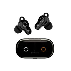 Deals, Discounts & Offers on Headphones - Nu Republic Rouserbuds True Wireless Earphones (TWS), BT V5.0, Upto 18hrs Play Time, Compact Charging case, Secure fit, Voice Assistant/Siri with Mic-Black
