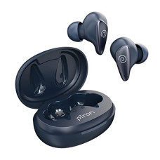 Deals, Discounts & Offers on Headphones - PTron Bassbuds Wave ENC Bluetooth 5.3 Wireless Headphones, 40Hrs Total Playtime, Movie Mode & Deep Bass, Low Latency, Stereo Calls, Snug-fit TWS Earbuds, Smooth Touch Control & Type-C Charging (Blue)