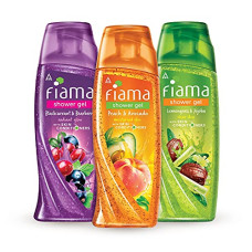 Deals, Discounts & Offers on Beauty Care - Fiama Shower gel Blackcurrant & Bearberry 250ml, Fiama Shower Gel Peach & Avocado 250ml, Fiama Shower Gel Lemongrass & Jojoba 250ml Celebration pack