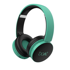 Deals, Discounts & Offers on Headphones - boAt Rockerz 370 On Ear Bluetooth Headphones with Upto 12 Hours Playtime, Cozy Padded Earcups and Bluetooth v5.0(Gregarious Green)