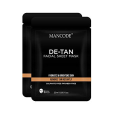 Deals, Discounts & Offers on Beauty Care - MAN CODE De-Tan Facial Sheet Mask, 25 Ml (Pack Of 2)