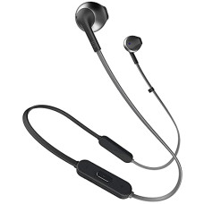 Deals, Discounts & Offers on Mobile Accessories - JBL T205BT Pure Bass Wireless Metal Earbud Headphones with Mic (Black)