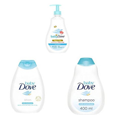 Deals, Discounts & Offers on Baby Care - Baby Dove Rich Moisture Hair to Toe Baby Wash, 400 ml + Rich Moisture Nourishing Baby Lotion 400 ml + Rich Moisture Shampoo 400 ml