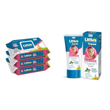 Deals, Discounts & Offers on Baby Care - Little's Soft Cleansing Baby Wipes Lid, 80 Wipes (Pack of 3) and Little's Organix Diaper Rash Cream