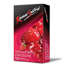 Deals, Discounts & Offers on Sexual Welness - KamaSutra Strawberry Pleasure Flavored Condoms For Men  10 Count I Fun of Flavors For Men and Women I Dotted For Extra Fun